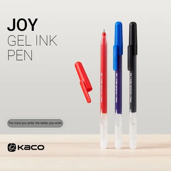 Гелевые ручки KACO для письма большой емкости 1600 м Практичная трехцветная тонкая кисть нейтрального цвета Школьные канцелярские принадлежности Аксессуары