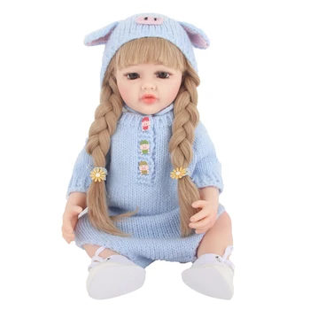 55 см Куклы-Реборны 22 дюйма Реалистичная девочка-кукла с мягкими куклами-Реборнами и набором одежды для детей от 3 лет, подарок для девочек