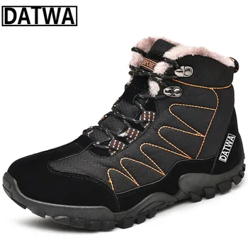 2024 Datwa Мужская Зимняя теплая обувь для рыбалки, повседневная спортивная обувь на открытом воздухе, мужские высокие плюшевые Дышащие нескользящие снегоступы для скалолазания