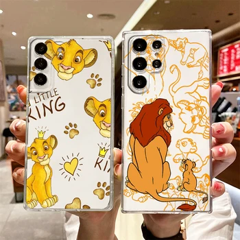 Король Лев Disney Simba Прозрачный Мягкий Чехол Для Телефона Samsung Galaxy S23 S22 S21 Ultra S20 FE S10 S9 S8 Plus Lite 5G
