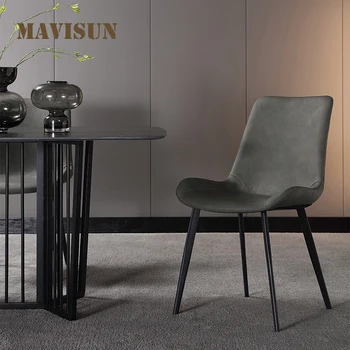 Простые и современные стулья для отдыха в небольших квартирах, кафе Nordic Light, набор роскошных бытовых стульев с мягкой обивкой для кухни