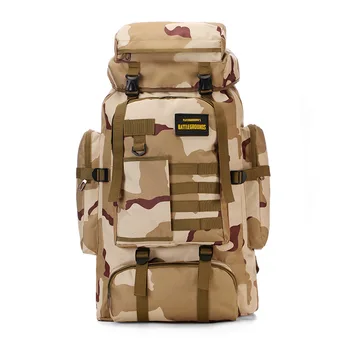 Мужской рюкзак камуфляжной формы на открытом воздухе объемом 80 л, большой вместительный водонепроницаемый военный рюкзак на открытом воздухе, Мужской туристический рюкзак, походный рюкзак