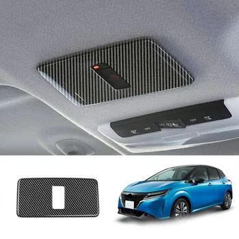 Внутренняя крышка SOS автомобиля Панель аварийной кнопки на крыше Декоративная отделка рамы для Nissan NOTE E13 KICKS 2020-2022 из углеродного волокна