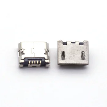 50-100шт micro USB 5pin 5,9 мм DIP2 без стороны B тип Плоский рот без загибающейся боковой Розетки Для Мобильного телефона Mini USB