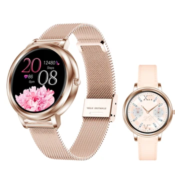 2023 Новые модные женские смарт-часы MK20 с полным сенсорным экраном IP67, водонепроницаемые умные часы, милый браслет для девочек, пульсометр