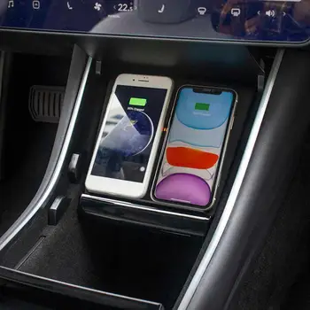 Автомобильная беспроводная зарядная панель с режимом легкого дыхания для телефонов iPhone / Android