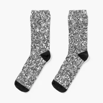 Мужские зимние термоноски Silver Glitter Art Socks Мужские зимние носки