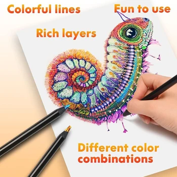 Набор веселых разноцветных карандашей с сердечниками Портативный Прочный Инструмент для рисования