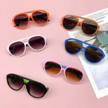 2023 новые детские солнцезащитные очки с зеркалом в виде лягушки в стиле ретро, модный оттенок, вогнутая форма, уличные трендовые детские солнцезащитные очки