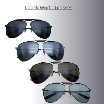 2023 Новый B0244SA Высококачественные Мужские Солнцезащитные очки Модные Роскошные Брендовые Дизайнерские Металлические Женские Уличные УФ Классические Очки Пилота Gafas