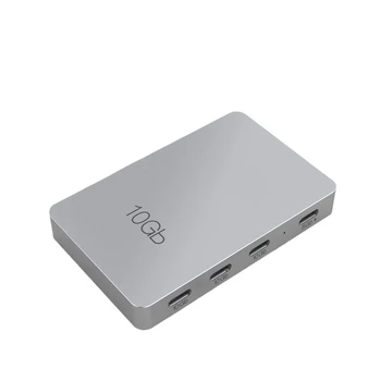 Док-станция Type-C из алюминиевого сплава USB3.2 Gen2 10 Гбит/с с зарядным устройством PD мощностью 100 Вт Многофункциональный концентратор