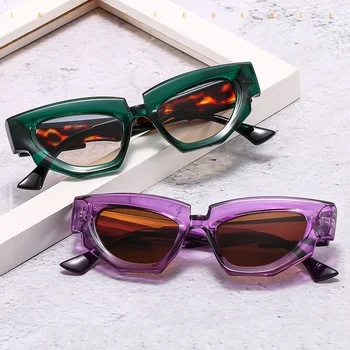 2023 Новая мода Пэчворк Кошачий глаз Солнцезащитные очки для женщин Винтажного цвета Солнцезащитные Очки Женские Оттенки Gafas Oculos De Sol