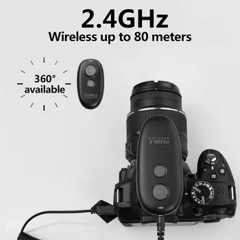 Беспроводной пульт дистанционного управления Спуском затвора камеры для Canon R3 R5C 80D 70D M6; Nikon Z9 D6 D5; Fujifilm GFX50SII, X-T30II