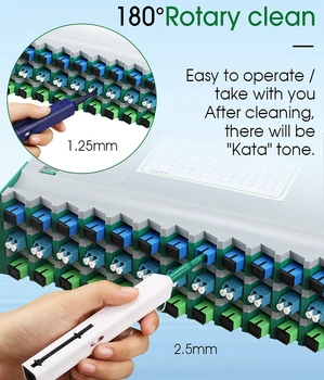 5 шт 1,25 мм 2,5 мм LC SC FC ST Очиститель оптического волокна в один клик Разъемы для ручек, адаптеры и наконечники для очистки 800 раз