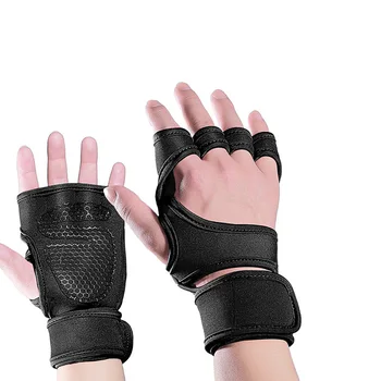 1 пара Женских мужских перчаток с регулируемой поддержкой для тренажерного зала, для кросс-тренировок, для поднятия тяжестей, для велосипедных тренировок, защищающих спортивную руку на половину пальца