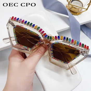 Солнцезащитные очки в стиле стимпанк с бриллиантами, панк для женщин, мужчин, Большие размеры, Роскошные Солнцезащитные очки со стразами, Женские Солнцезащитные очки UV400 Oculos
