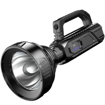 Ручной фонарь с наружным датчиком, светодиодный правый электрический фонарик для кемпинга, ночной рыбалки, верховой езды