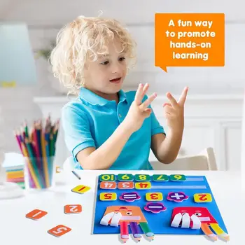 Игрушка для раннего развития, складная многоразовая крепежная лента, практические навыки, Войлочная игрушка для обучения математическому сложению и вычитанию