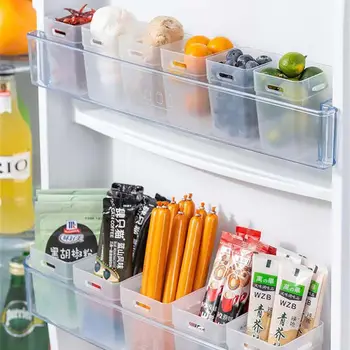 Заставка для приправ Прозрачный Контейнер для хранения в холодильнике Кухонные Органайзеры Ящик для хранения в холодильнике Кухонный ящик для хранения