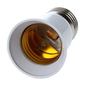 Удлинитель адаптера от E27 до E27 держателя лампы серебристо-белого цвета