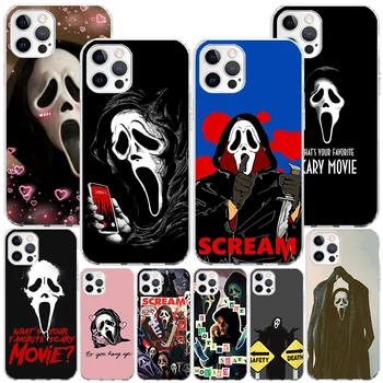 Чехол Ghostface Scream Terror Horror Phnoe для Iphone 11 12 13 Mini 14 15 Pro Max X Xs Xr 7 Plus 8 + Apple 6S SE 2020 Unique Cove
