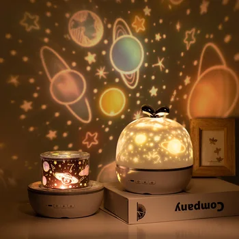 Креативный светодиодный музыкальный проектор, ночные огни, BT-совместимый динамик, Вселенная, Звездное Небо, Вращающиеся Красочные Рождественские огни, Подарок для детей