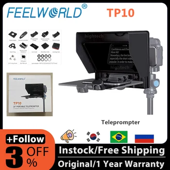 Телесуфлер Feelworld TP10 10-дюймовая телефонная камера Складной телесуфлер Поддерживает горизонтальную и вертикальную съемку