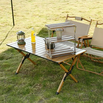 Портативный складной стол для яиц из алюминиевого сплава, инструменты для кемпинга, квадратный стол для пикника