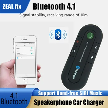 Bluetooth Автомобильный Комплект 4.1 EDR Беспроводная Громкая Связь Козырек Клип Многоточечная Громкая Связь MP3 Музыкальный Плеер Автомобильное Зарядное Устройство для iPhone Android