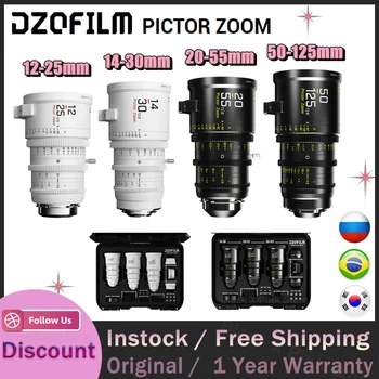 Кинообъектив DZOFILM Pictor T2.8 Super35 с парфокальным зумом 14-30 мм, 22-55 мм, 50-125 мм в комплекте с Жестким футляром для крепления Arri PL и Canon EF