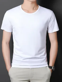 Мужские футболки H063 Design Slim Fit Soild, бразильская футболка с коротким рукавом, для мужчин, белые футболки