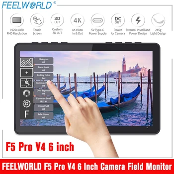 FEELWORLD F5 Pro V4 Полевой Монитор Зеркальной камеры с 6-дюймовым Сенсорным экраном IPS 1920x1080 3D LUT с внешним комплектом F970