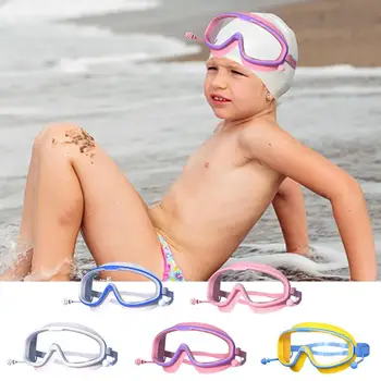 Детские очки для плавания с четким видением, очки для водного бассейна, детские очки для плавания с защитой от ультрафиолета, мягкие очки для плавания с защитой от запотевания для детей
