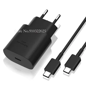 10 комплектов Настенного Зарядного устройства мощностью 25 Вт USB-C для Сверхбыстрой зарядки С Кабелем Type-C Для S22 Ultra/S22 +/S21 для xiaomi