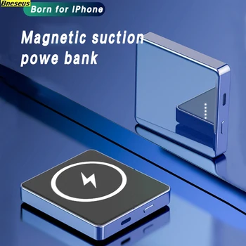 Магнитное Беспроводное Зарядное Устройство Power Bank, Аккумулятор Для Быстрой зарядки, Портативное Индукционное Зарядное Устройство Powerbank Емкостью 10000 мАч, Для iPhone 12, 13, 14