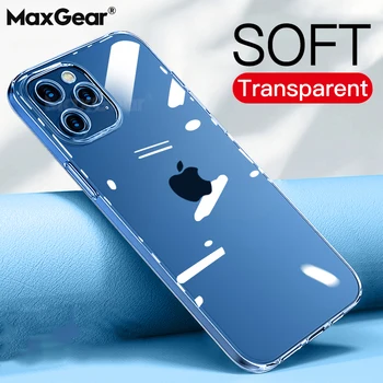 Ультратонкий Прозрачный Чехол Для телефона iPhone 12 13 mini Max Case Силиконовый Мягкий Чехол Для iPhone 11 14Pro XS Max XR 8 7 6s Plus SE 2020