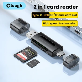 Кард-Ридер 2 в 1 USB Type C к SD Micro SD TF Адаптер Для Двойной Карты Памяти Высокоскоростной Смарт-Кардридер Для ПК Аксессуары Для Ноутбуков