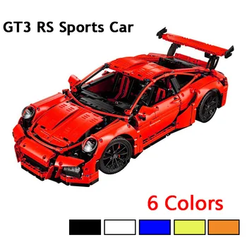 2023 НОВЫЙ технический Супер гоночный спортивный автомобиль GT3 RS Модель MOC Строительные блоки Детали, подходящие для 42056 кирпичей Speed Champion Игрушки Подарки