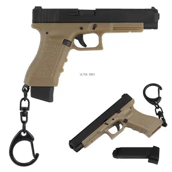 Тактический Мини-пистолет Брелок Военный Пистолет Реалистичный Брелок Для ключей Рюкзаки Сумки Прочные Украшения Для ключей Коллекции моделей