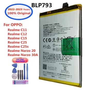 2023 Новый Аккумулятор OPPO BLP793 6000 мАч Для Oppo Realme C11 C12 C15 C25 C25s Narzo 20 / Narzo 30A Запасные Батареи В наличии