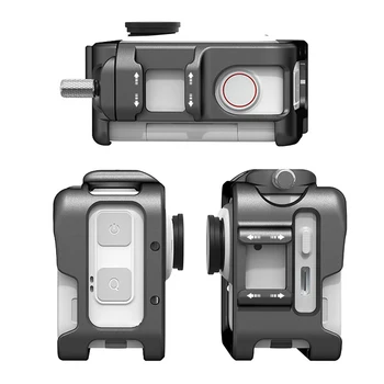 Для Insta360 GO3 Корпус камеры из алюминиевого сплава, металлическая клетка для кролика, защитный чехол, рамка с двойным стабилизатором холодного башмака