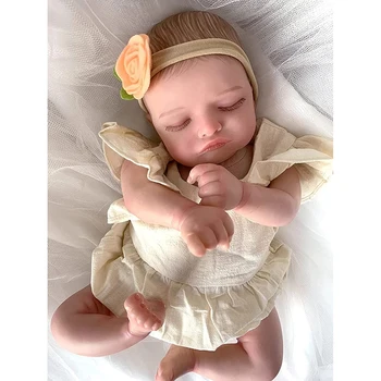 Куклы-Реборн Rosalie 50cm Realisitc Reborn, Выглядящие По-Настоящему Спящими, Новорожденные Куклы-Реборн Для Девочек, Рисующие Волосы Вручную
