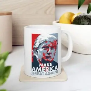 Республиканская Кофейная Кружка Трампа Кампании 2024 года Белая Керамическая