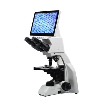 Студенческий медицинский лабораторный оптический биологический тринокулярный микроскоп с ЖК-дисплеем