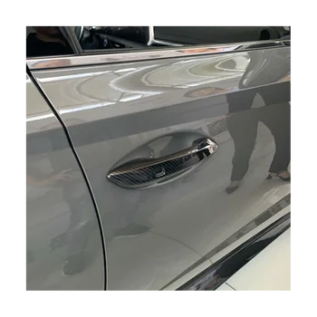 Автомобильная накладка на наружную боковую дверную ручку из углеродного волокна из АБС-пластика для Hyundai Sonata 2020 2021