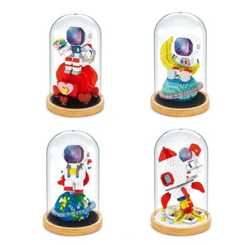 Мини-кубики Космонавт, строительные игрушки своими руками, Астронавт, Развивающие кирпичики, игрушки для детей, подарок на День рождения