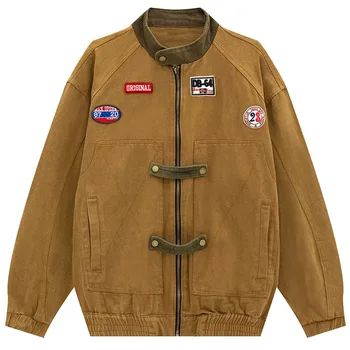 Мужская летная куртка ВВС, бейсбольная форма с вышитым значком, куртки, уличная одежда, винтажное пальто пилота, мужская