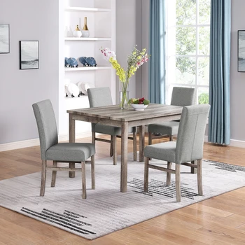 Кухонный обеденный стол, обеденные стулья, мебель для дома, прямоугольная, современная, простая в сборке, Долговечная И крепкая, Набор для ресторана