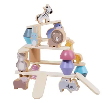 1 комплект детских игрушек-балансировщиков с животными, деревянные блоки с динозаврами, тренировка навыков, развитие мозга, игрушка-головоломка