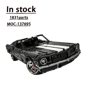 MOC-137695 Черный Суперкар Fastback 1:10 В сборе Строительный Блок Модель • 1831 Запчасти Автомобильные Запчасти Для Взрослых Детей Игрушка В Подарок На День Рождения